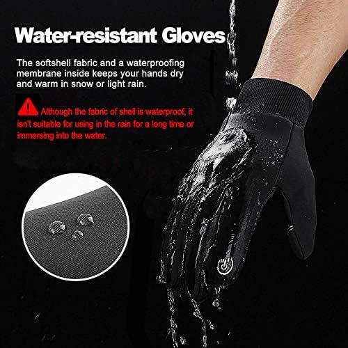 image:imageLERWAY Gants dhiver Chauds avec cran Tactile pour Homme et Femme Antidrapants CoupeVent Gants de Sport Course Pied Conduite VTT Escalade Randonne ImpermableNOIR XL