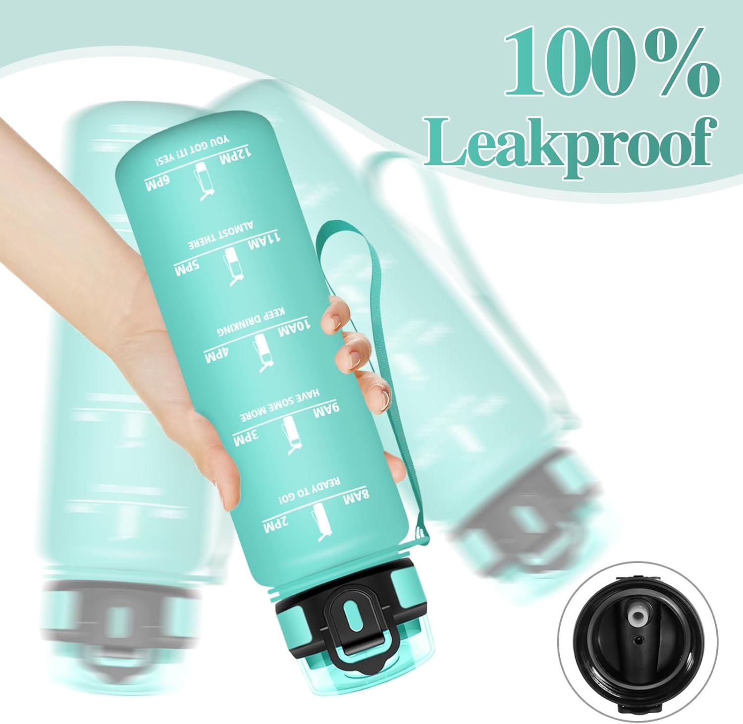 image:imageMotswedi Gourde Sport 1000ml AntiFuite Gourde avec Paille sans BPA Gourde Paille Rutilisable Gourde Facile Transporter Bouteille deau pour Yoga Camping Cyclisme Fitness Jaune RoseBleu Vert1000ml