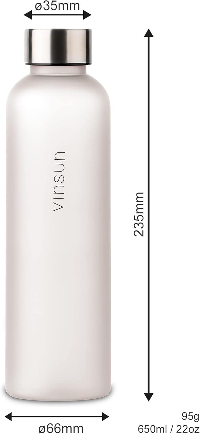 image:imageVINSUN Gourde 1L Bleu Menthe Rutilisable tanche Convient aux Boissons Gazeuses sans BPA Tritan Bouteille dEau lgre pour Sport Vlo TravailBlanc