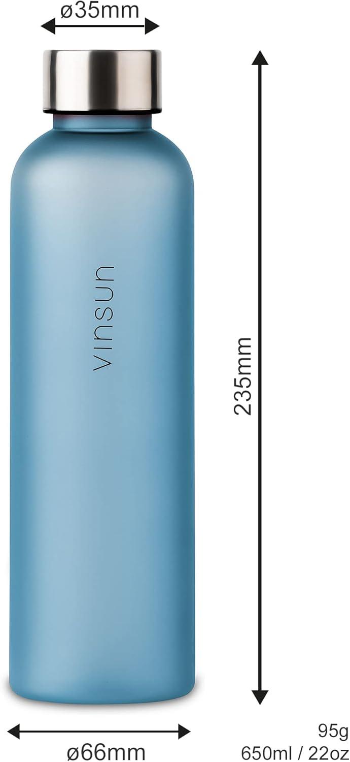 image:imageVINSUN Gourde 1L Bleu Menthe Rutilisable tanche Convient aux Boissons Gazeuses sans BPA Tritan Bouteille dEau lgre pour Sport Vlo TravailBleu