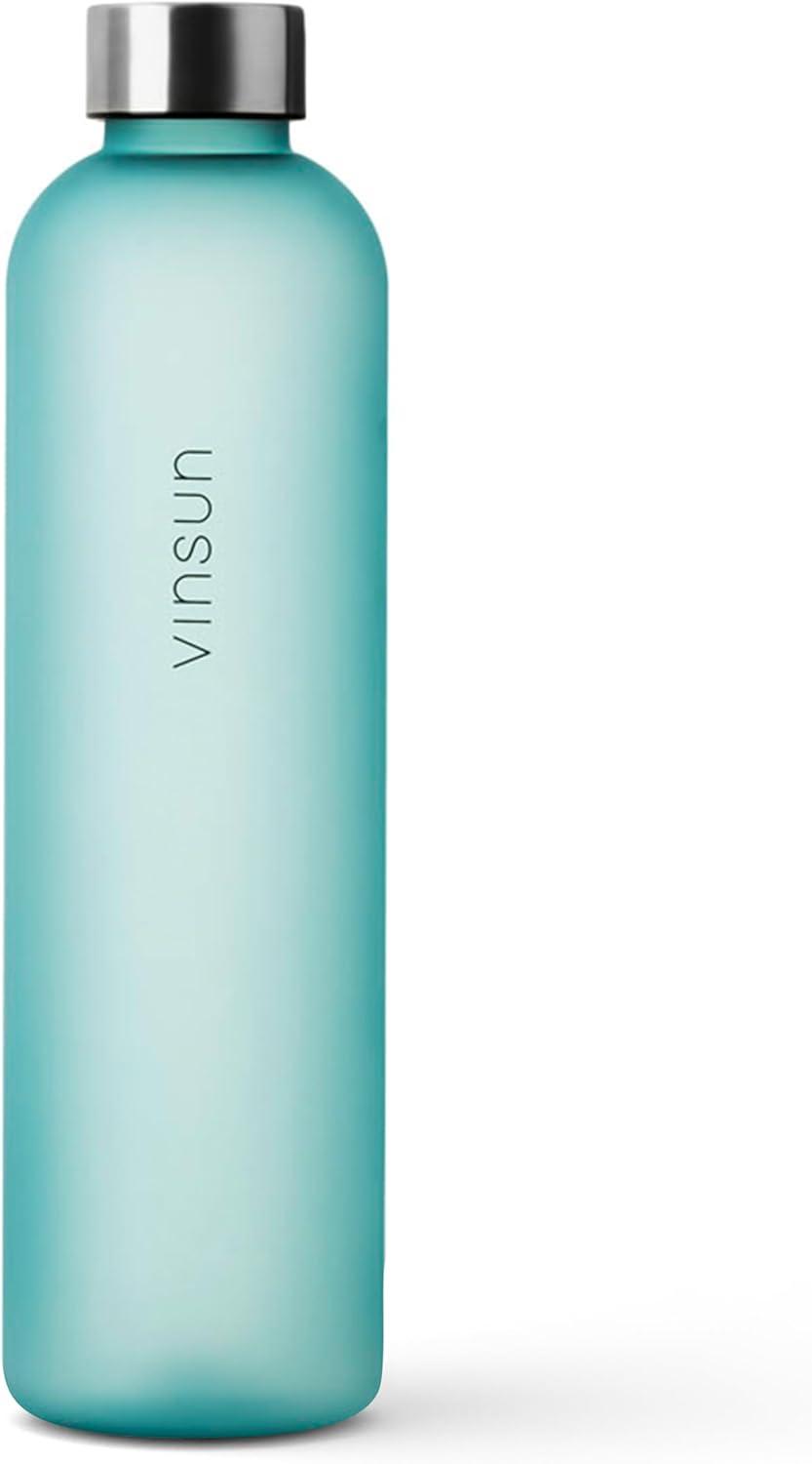 image:imageVINSUN Gourde 1L Bleu Menthe Rutilisable tanche Convient aux Boissons Gazeuses sans BPA Tritan Bouteille dEau lgre pour Sport Vlo TravailBleu Menthe