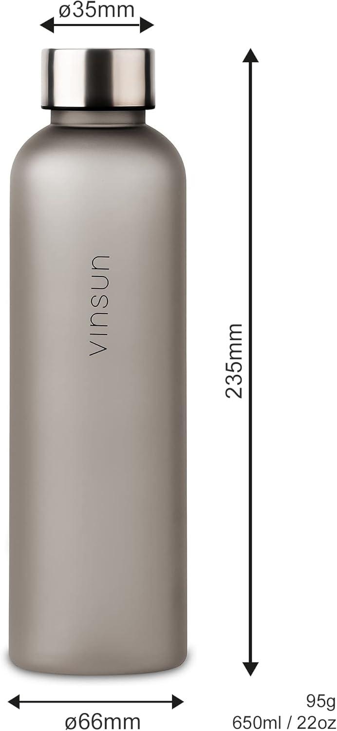 image:imageVINSUN Gourde 1L Bleu Menthe Rutilisable tanche Convient aux Boissons Gazeuses sans BPA Tritan Bouteille dEau lgre pour Sport Vlo TravailGris