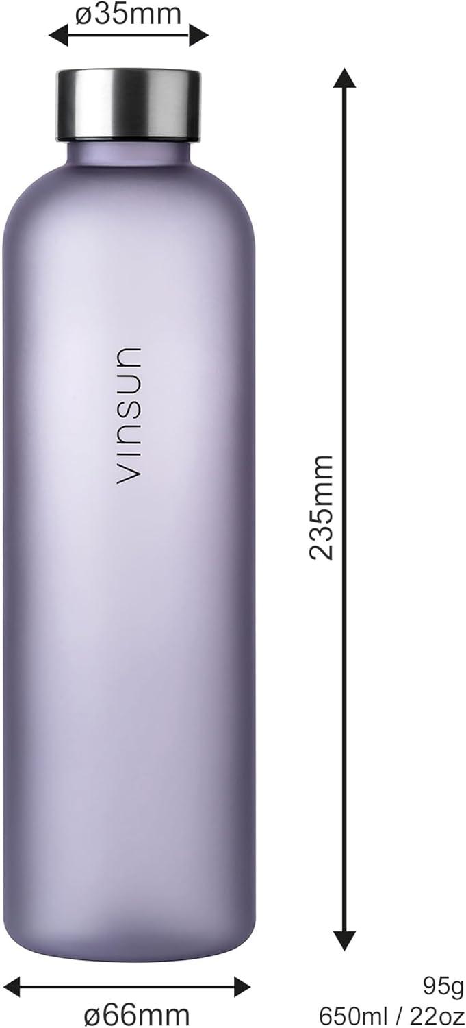 image:imageVINSUN Gourde 1L Bleu Menthe Rutilisable tanche Convient aux Boissons Gazeuses sans BPA Tritan Bouteille dEau lgre pour Sport Vlo TravailLila