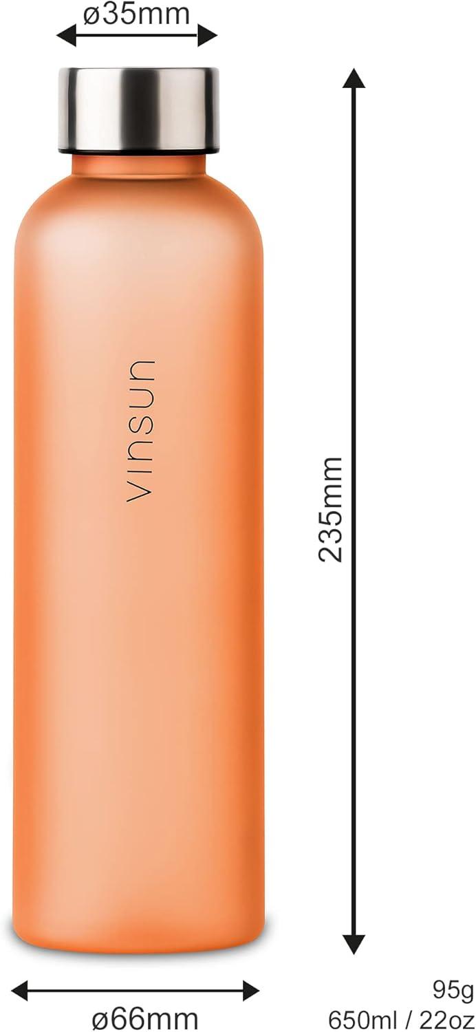 image:imageVINSUN Gourde 1L Bleu Menthe Rutilisable tanche Convient aux Boissons Gazeuses sans BPA Tritan Bouteille dEau lgre pour Sport Vlo TravailOrange