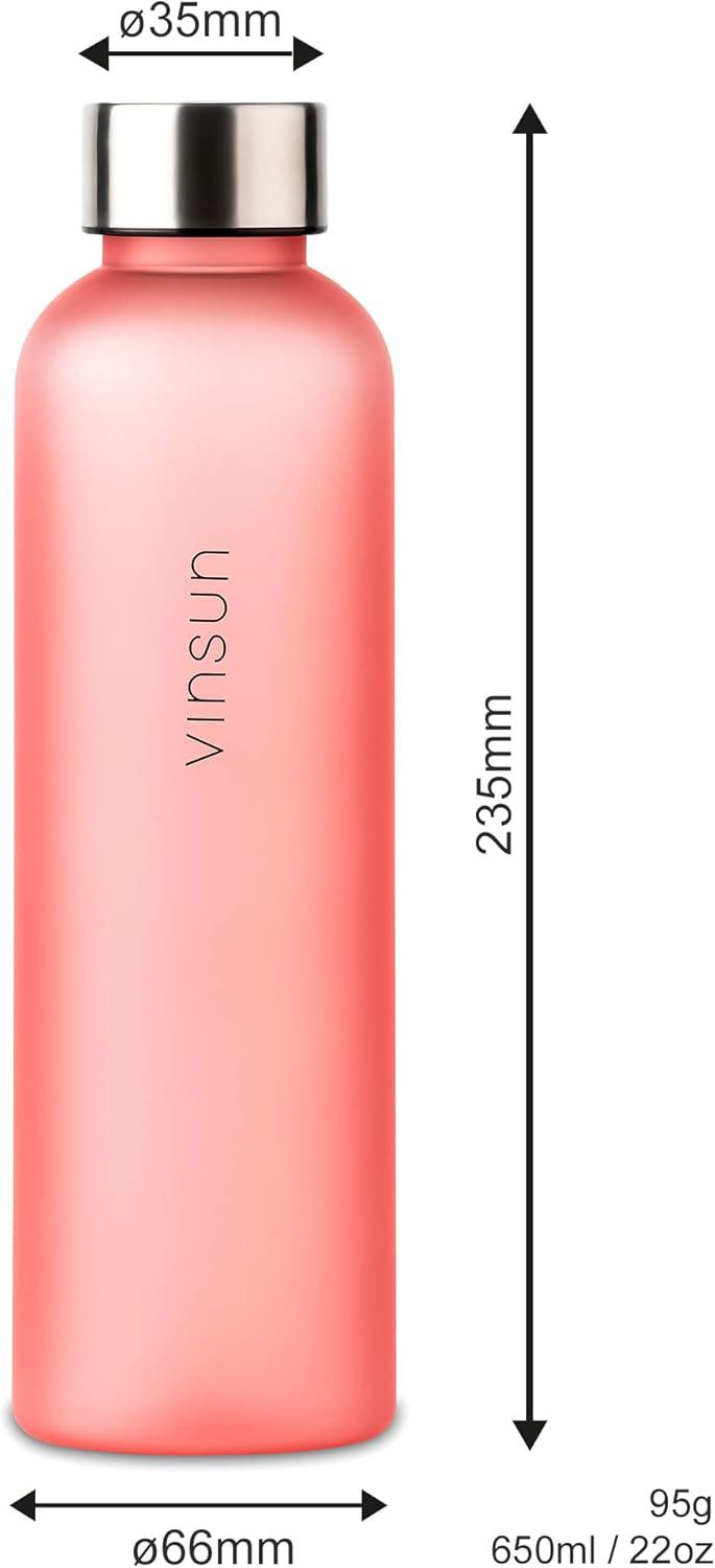 image:imageVINSUN Gourde 1L Bleu Menthe Rutilisable tanche Convient aux Boissons Gazeuses sans BPA Tritan Bouteille dEau lgre pour Sport Vlo TravailRose