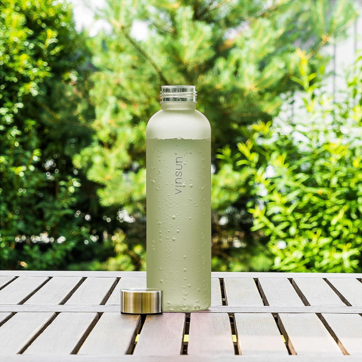 image:imageVINSUN Gourde 1L Bleu Menthe Rutilisable tanche Convient aux Boissons Gazeuses sans BPA Tritan Bouteille dEau lgre pour Sport Vlo TravailVert