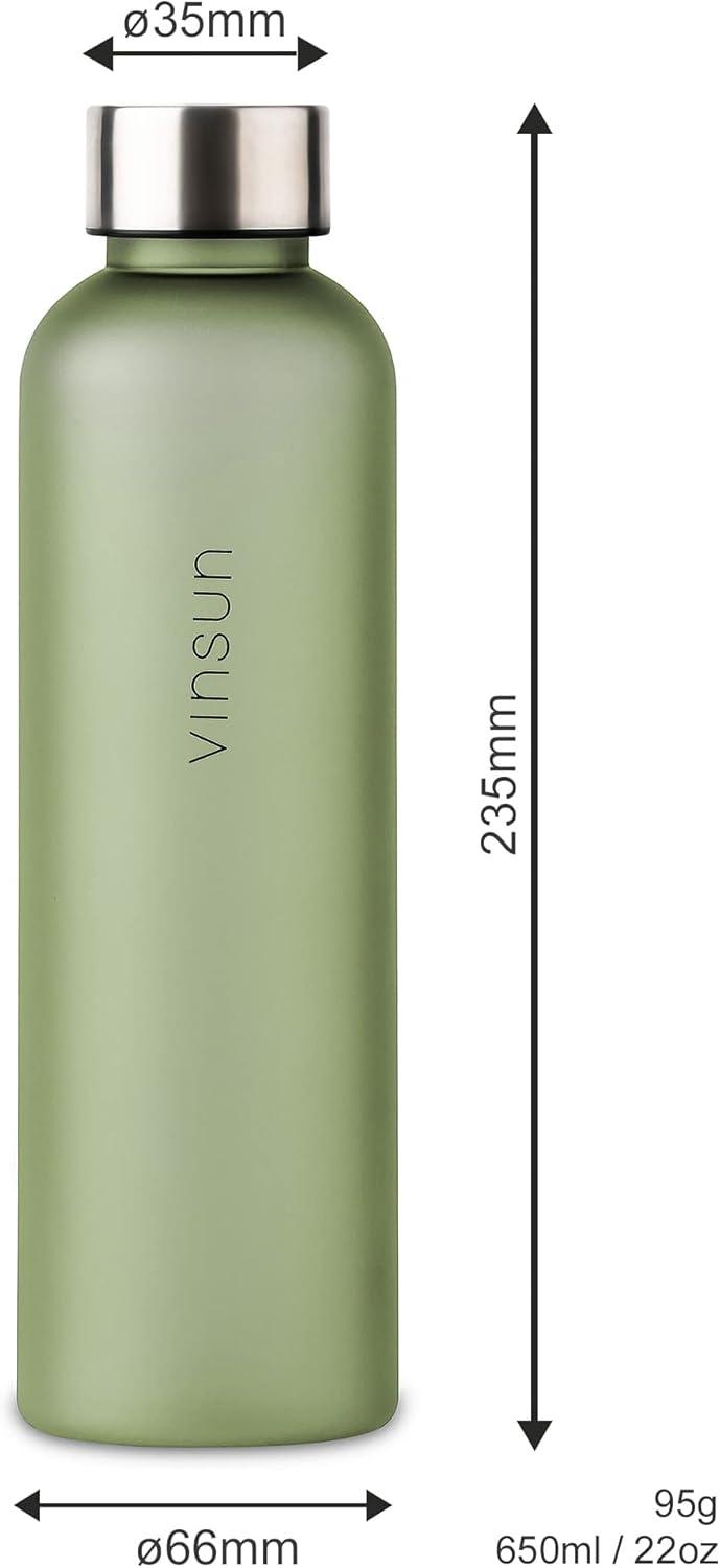 image:imageVINSUN Gourde 1L Bleu Menthe Rutilisable tanche Convient aux Boissons Gazeuses sans BPA Tritan Bouteille dEau lgre pour Sport Vlo TravailVert