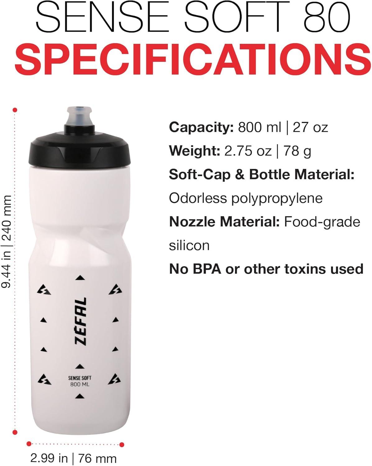 image:imageZefal Sense Soft 65 650 Ml Water Bottle One SizeBlanc