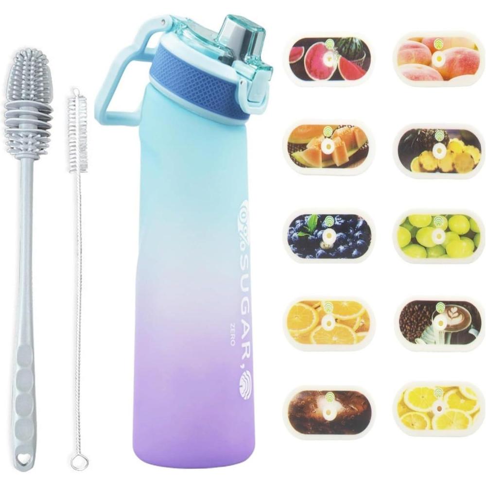image:imageGourde Sport avec Lot de 10 capsules aromatiques pour bouteille deau Pods parfums pour eau aromatique 0 sucre Sans BPA 700ml bouteille deau tanche pour gym course piedCamping et randonnStyle 2