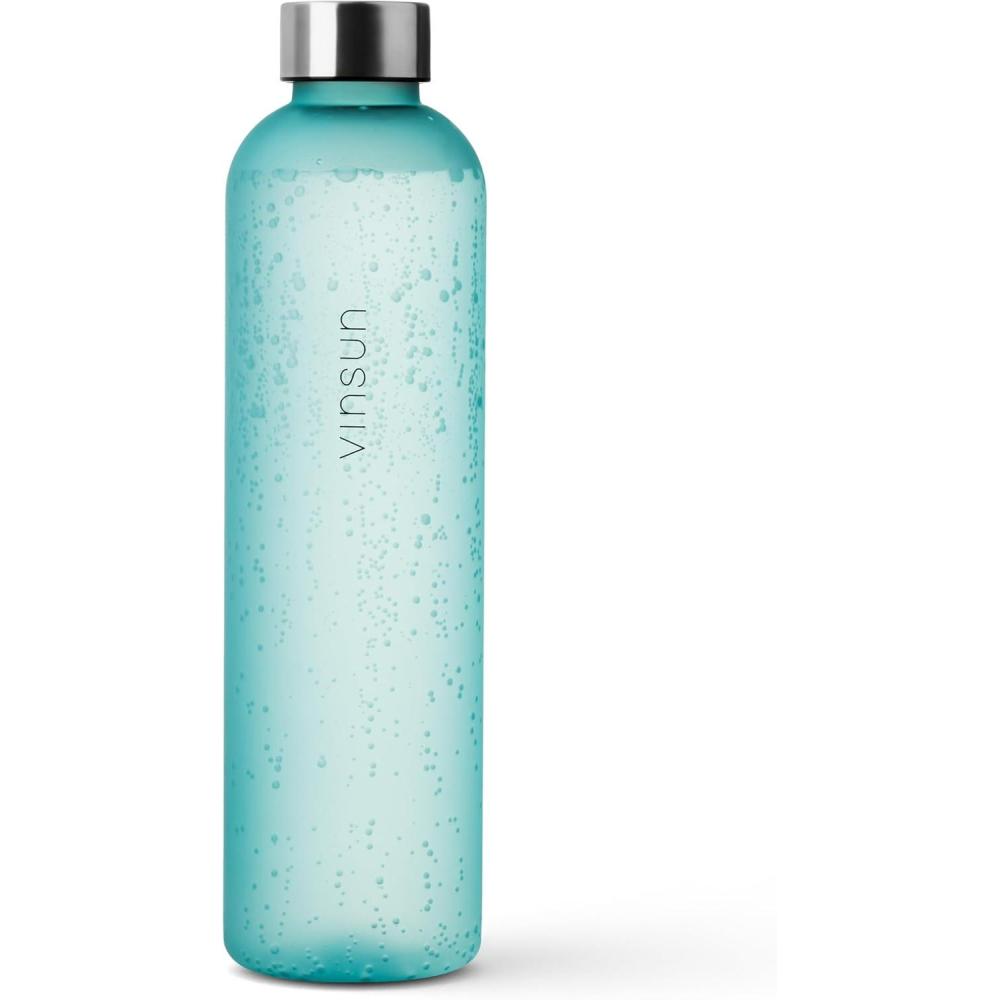 image:imageVINSUN Gourde 1L Bleu Menthe Rutilisable tanche Convient aux Boissons Gazeuses sans BPA Tritan Bouteille dEau lgre pour Sport Vlo TravailBleu Menthe