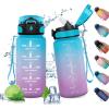 17oz-500ml | Paille | Bleu + Lilas