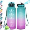 50oz-1500ml | Paille | Vert + Rose Clair-1