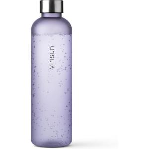 VINSUN Gourde 1L Bleu Menthe – Réutilisable, Étanche, Convient aux Boissons Gazeuses, sans BPA, Tritan – Bouteille d&rsquo;Eau légère pour Sport, Vélo, Travail(Lila)