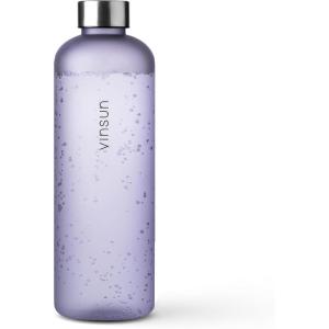 VINSUN Gourde 1L Bleu Menthe – Réutilisable, Étanche, Convient aux Boissons Gazeuses, sans BPA, Tritan – Bouteille d&rsquo;Eau légère pour Sport, Vélo, Travail(Lilas)
