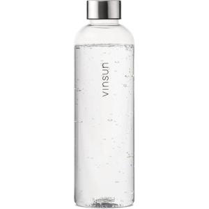 VINSUN Gourde 1L Bleu Menthe – Réutilisable, Étanche, Convient aux Boissons Gazeuses, sans BPA, Tritan – Bouteille d&rsquo;Eau légère pour Sport, Vélo, Travail(Transparent)