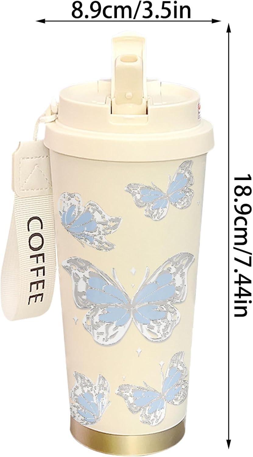 image:imageBouteille deau isole Bouteille deau sportive imprime de 500 ml Conception double boisson fournitures dhydratation rutilisables antifuite pour boissons chaudes et froidesBleu