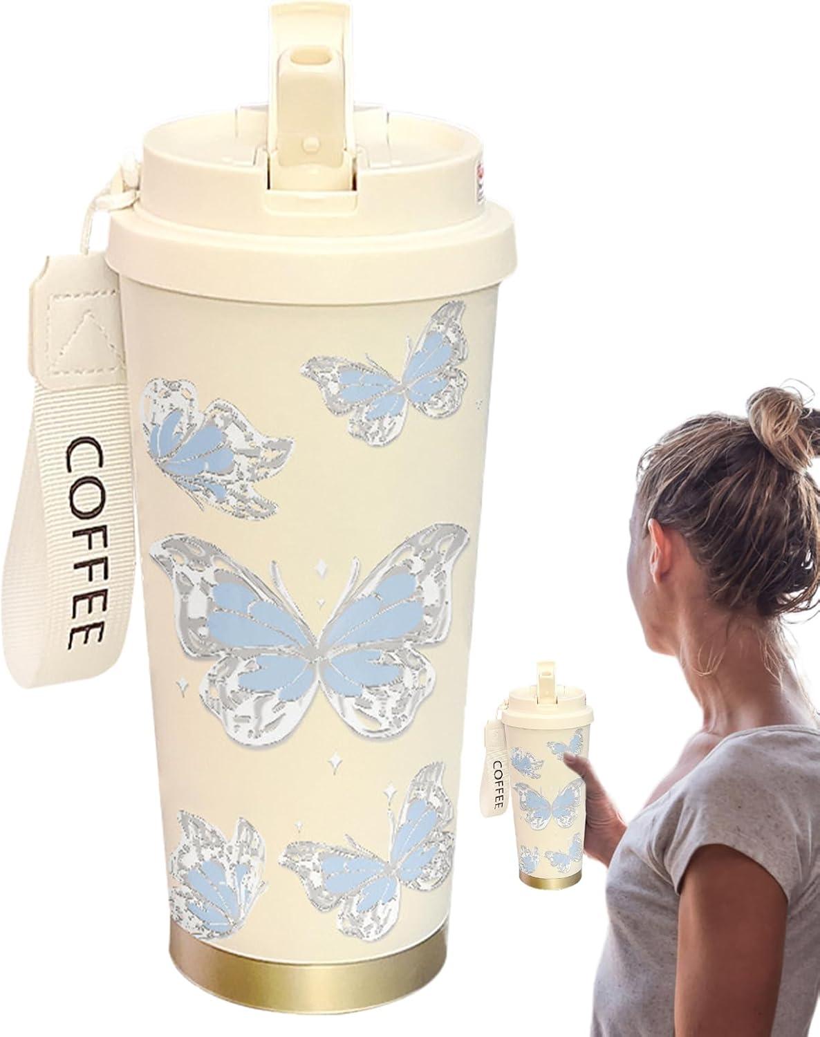 image:imageBouteille deau isole Bouteille deau sportive imprime de 500 ml Conception double boisson fournitures dhydratation rutilisables antifuite pour boissons chaudes et froidesBleu