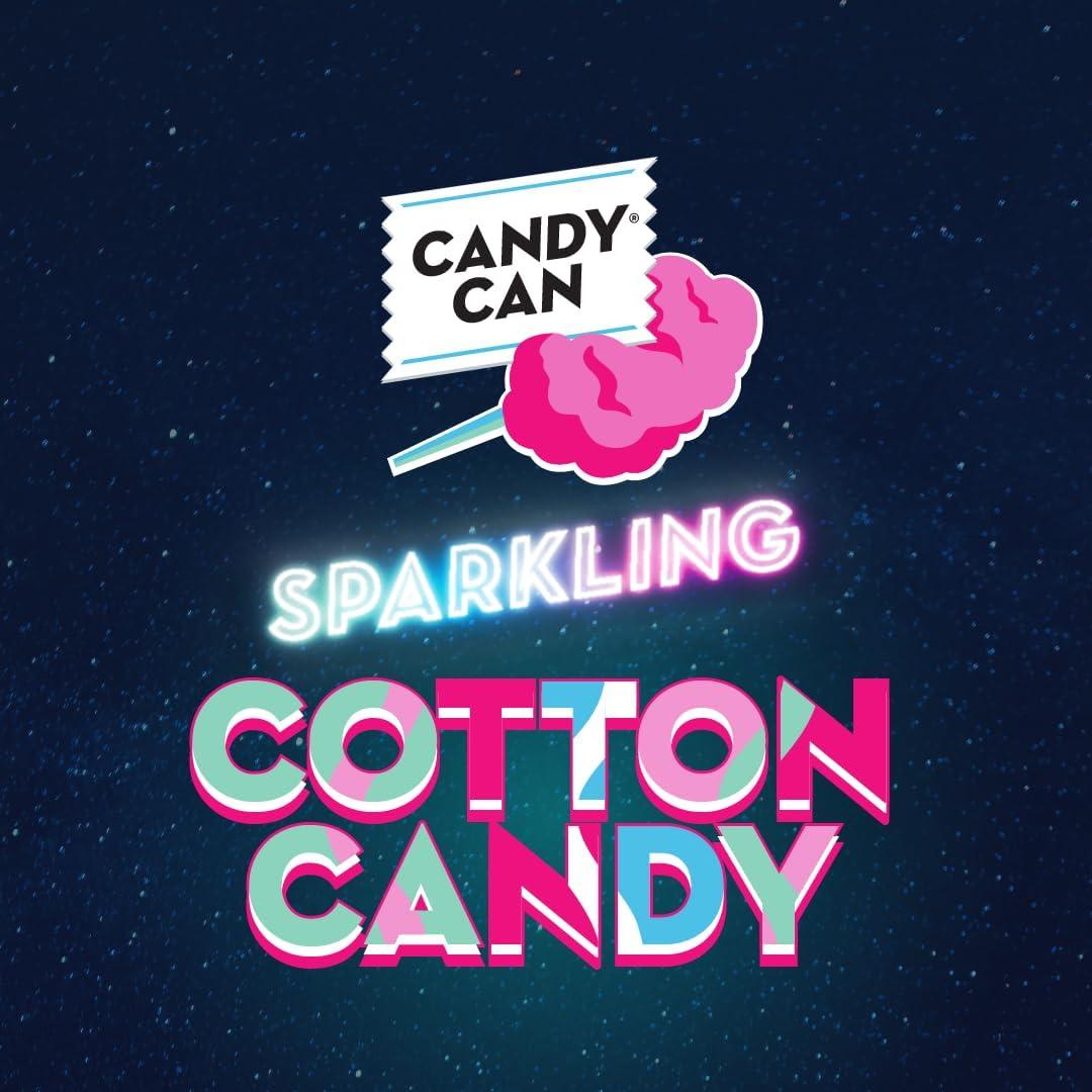 image:imageCandy Can Cotton Candy boisson ptillante saveur nostalgique de soda amricain sans sucre 1 bote de 330 mlBarbe papa