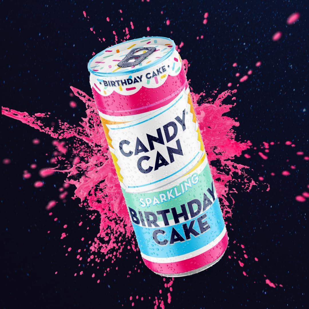 image:imageCandy Can Cotton Candy boisson ptillante saveur nostalgique de soda amricain sans sucre 1 bote de 330 mlGteau danniversaire