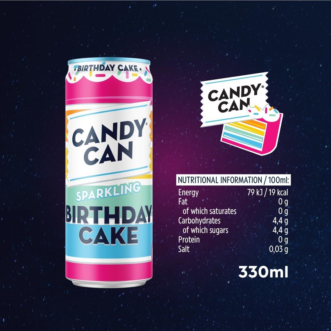 image:imageCandy Can Cotton Candy boisson ptillante saveur nostalgique de soda amricain sans sucre 1 bote de 330 mlGteau danniversaire