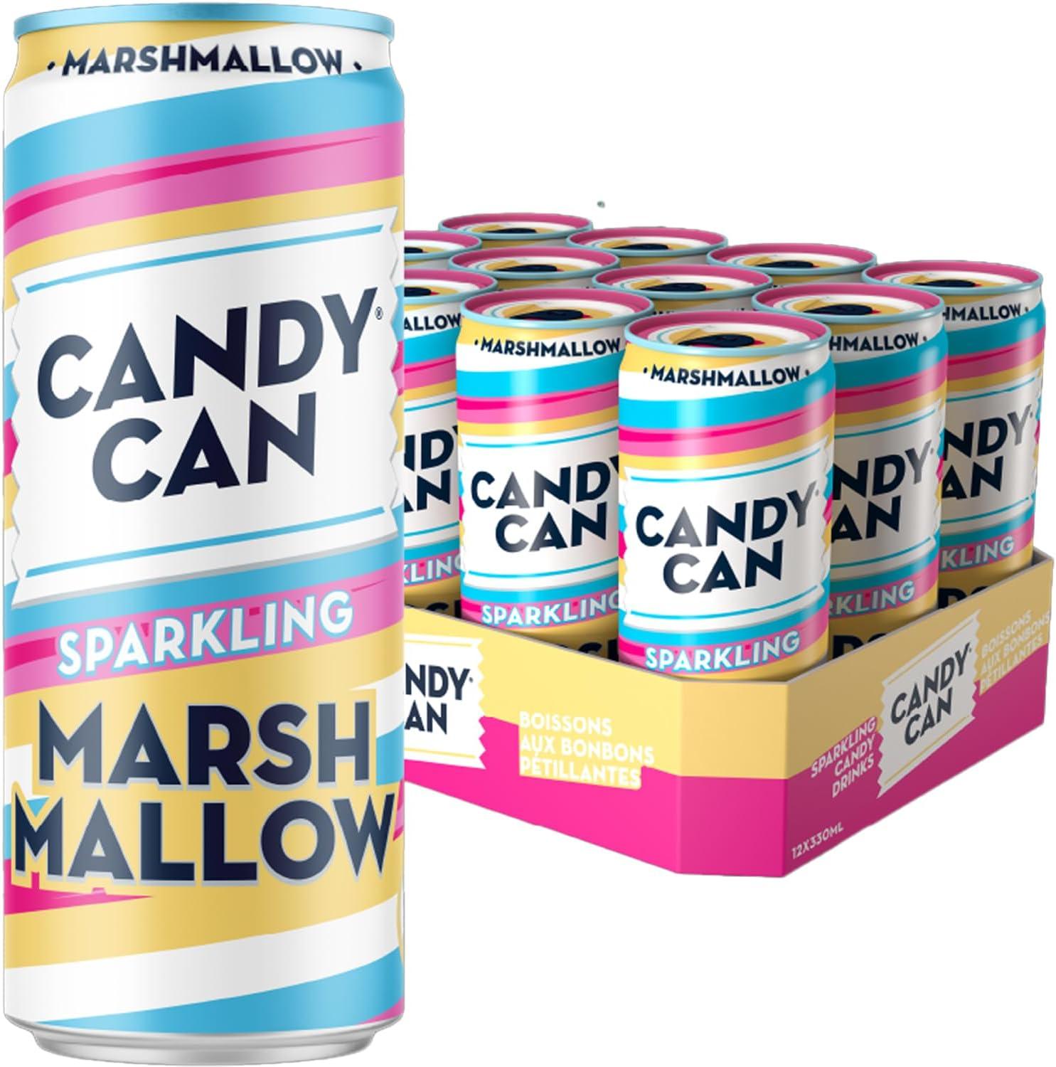 image:imageCandy Can Cotton Candy boisson ptillante saveur nostalgique de soda amricain sans sucre 1 bote de 330 mlGuimauve