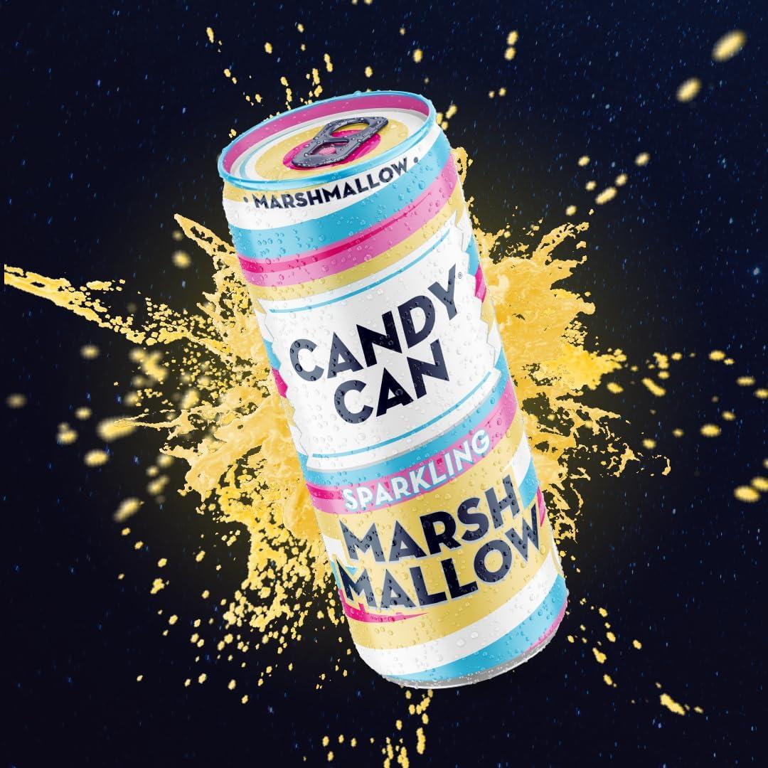 image:imageCandy Can Cotton Candy boisson ptillante saveur nostalgique de soda amricain sans sucre 1 bote de 330 mlGuimauve