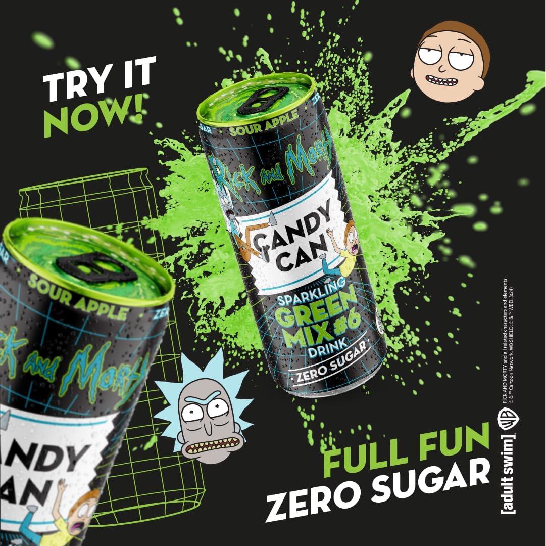 image:imageCandy Can Cotton Candy boisson ptillante saveur nostalgique de soda amricain sans sucre 1 bote de 330 mlMlange vert