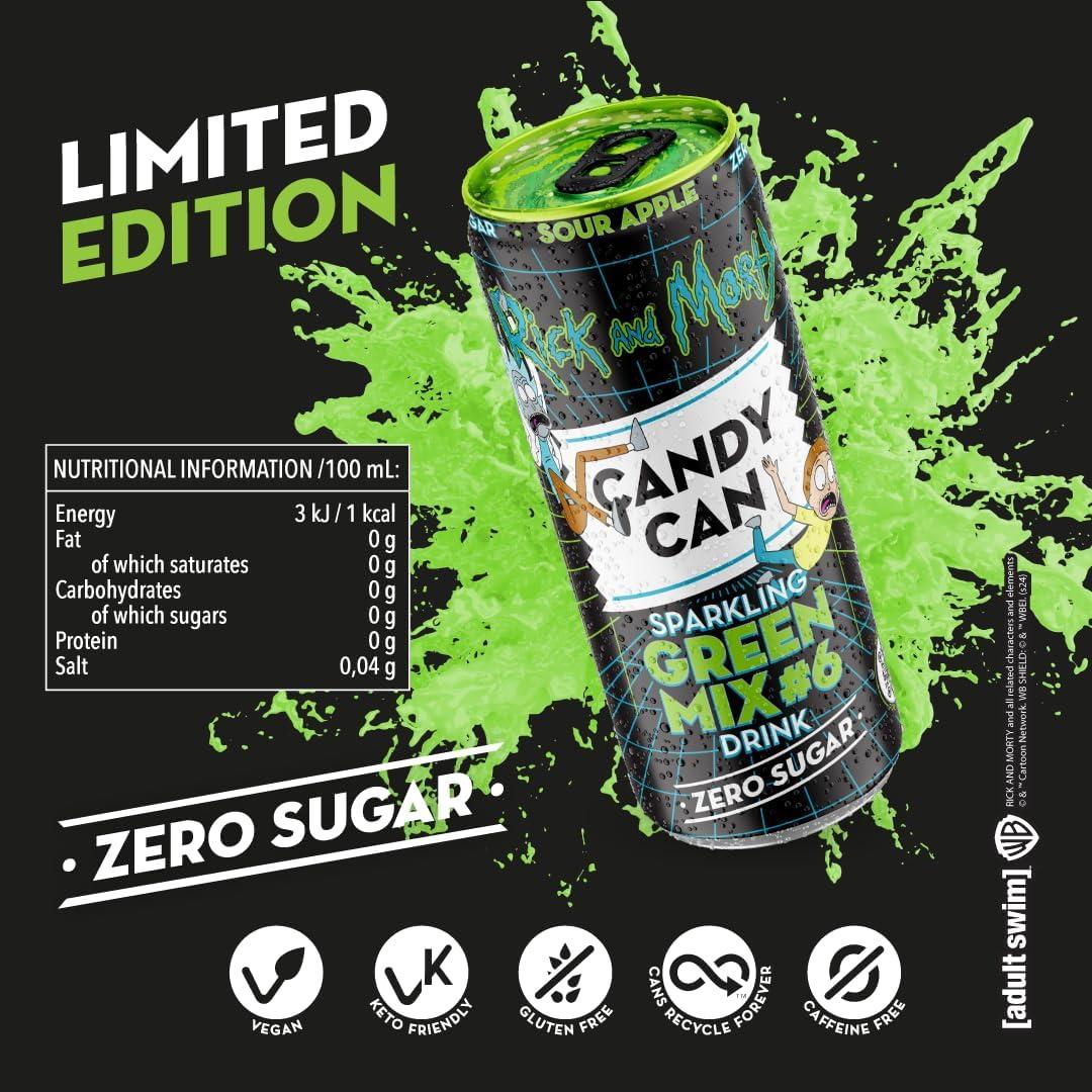 image:imageCandy Can Cotton Candy boisson ptillante saveur nostalgique de soda amricain sans sucre 1 bote de 330 mlMlange vert
