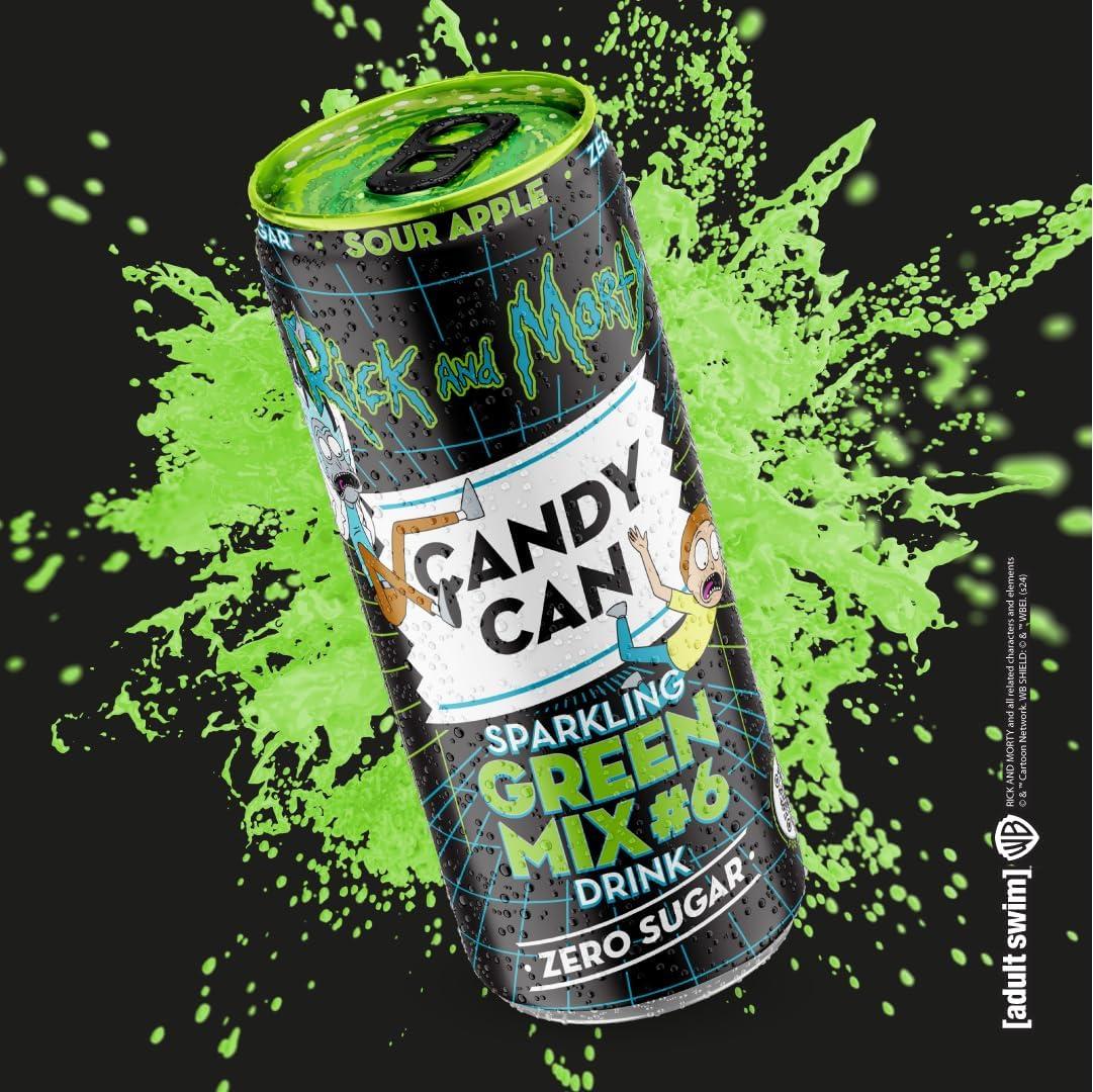image:imageCandy Can Cotton Candy boisson ptillante saveur nostalgique de soda amricain sans sucre 1 bote de 330 mlMlange vert