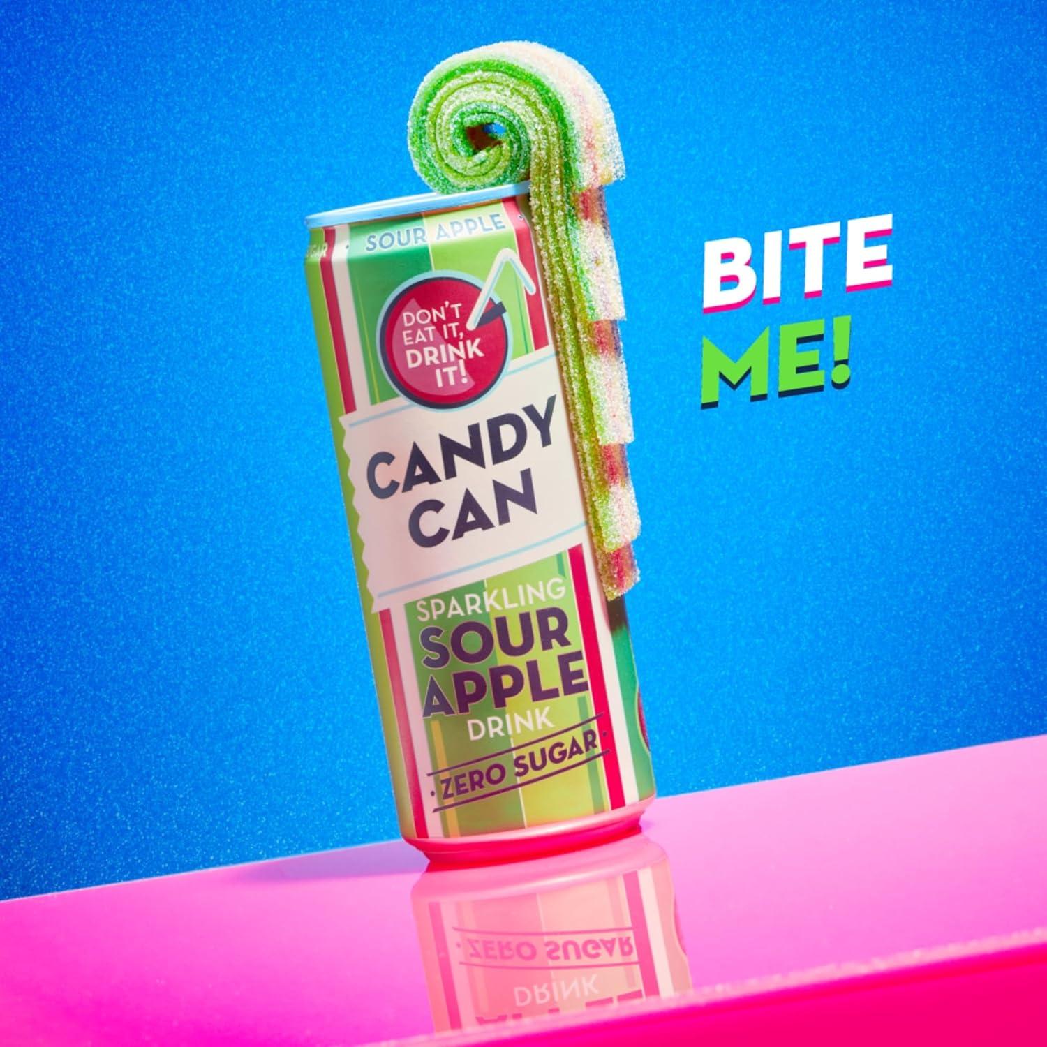 image:imageCandy Can Cotton Candy boisson ptillante saveur nostalgique de soda amricain sans sucre 1 bote de 330 mlPomme