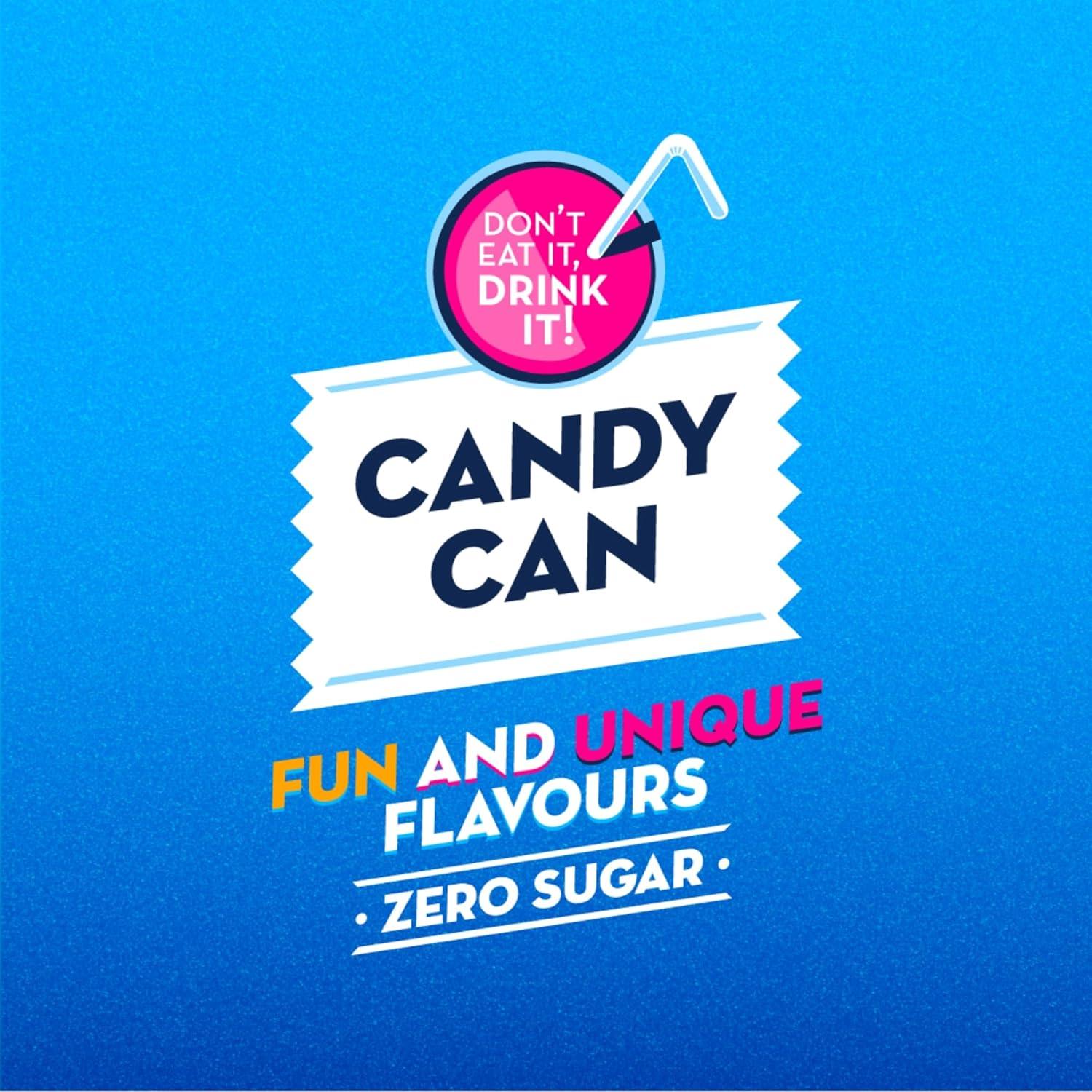 image:imageCandy Can Cotton Candy boisson ptillante saveur nostalgique de soda amricain sans sucre 1 bote de 330 mlPomme aigre