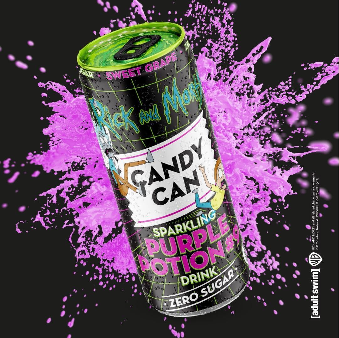 image:imageCandy Can Cotton Candy boisson ptillante saveur nostalgique de soda amricain sans sucre 1 bote de 330 mlPotion violette