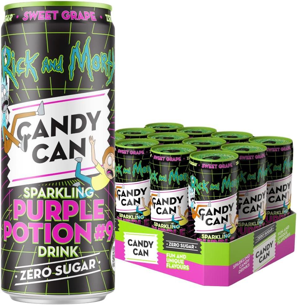image:imageCandy Can Cotton Candy boisson ptillante saveur nostalgique de soda amricain sans sucre 1 bote de 330 mlPotion violette