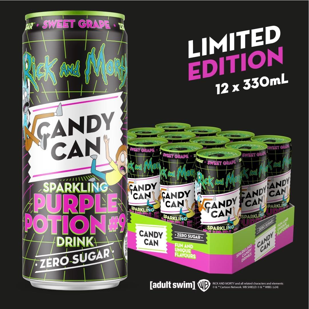 image:imageCandy Can Cotton Candy boisson ptillante saveur nostalgique de soda amricain sans sucre 1 bote de 330 mlPotion violette