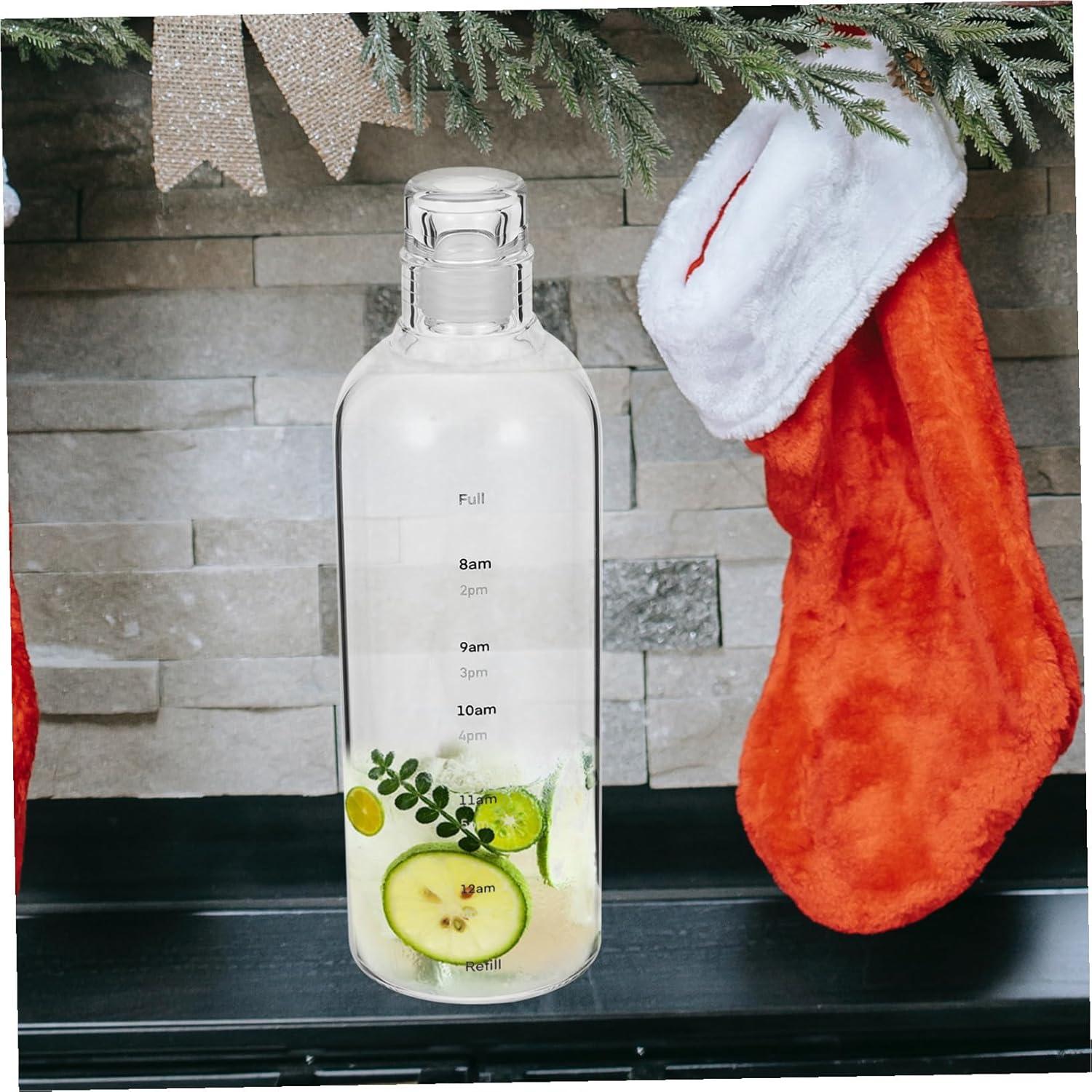 image:imageDidiseaon Bouteille Eau avec chelle de Gourde Sportive Transparente Rsistante Chaleur Capacit Importante pour Jus et Boissons Hydratantes