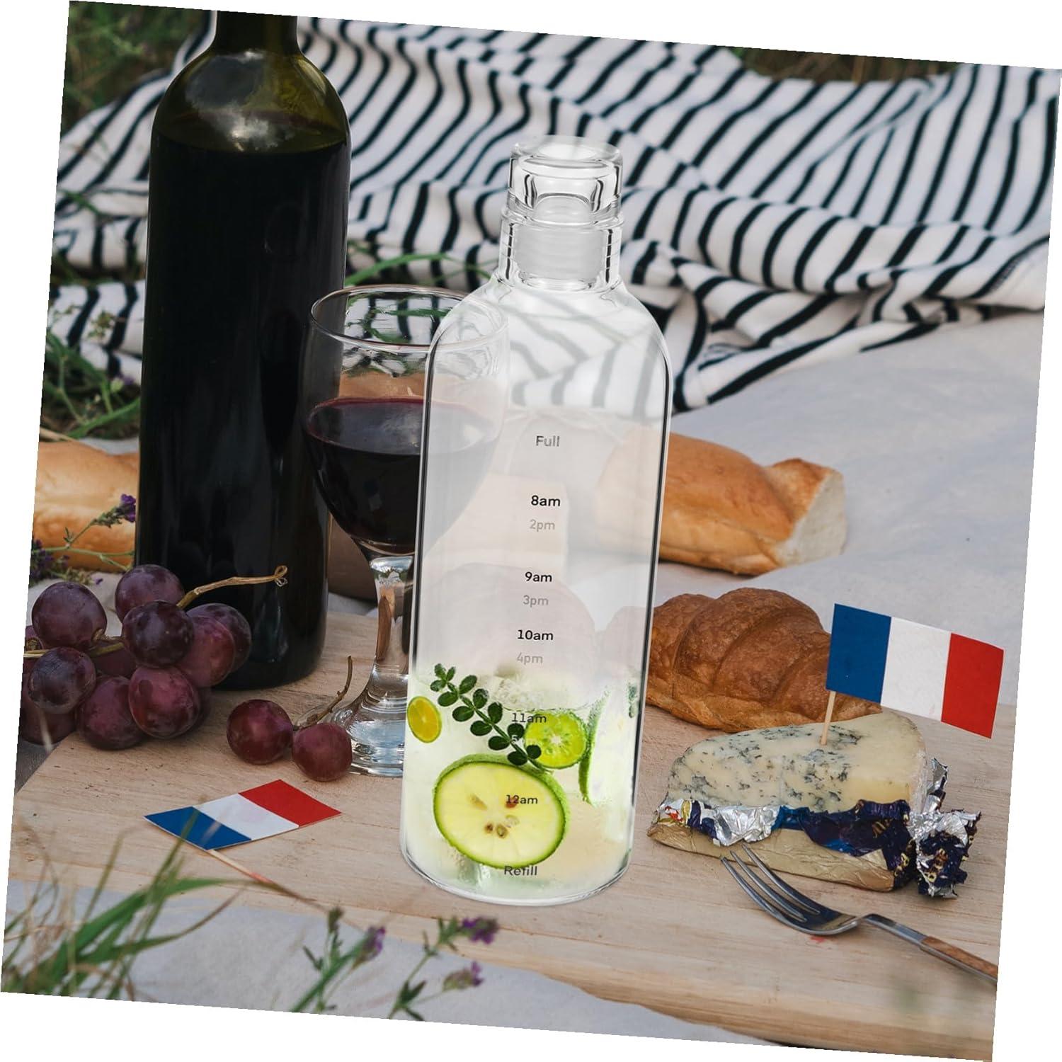 image:imageDidiseaon Bouteille Eau avec chelle de Gourde Sportive Transparente Rsistante Chaleur Capacit Importante pour Jus et Boissons Hydratantes