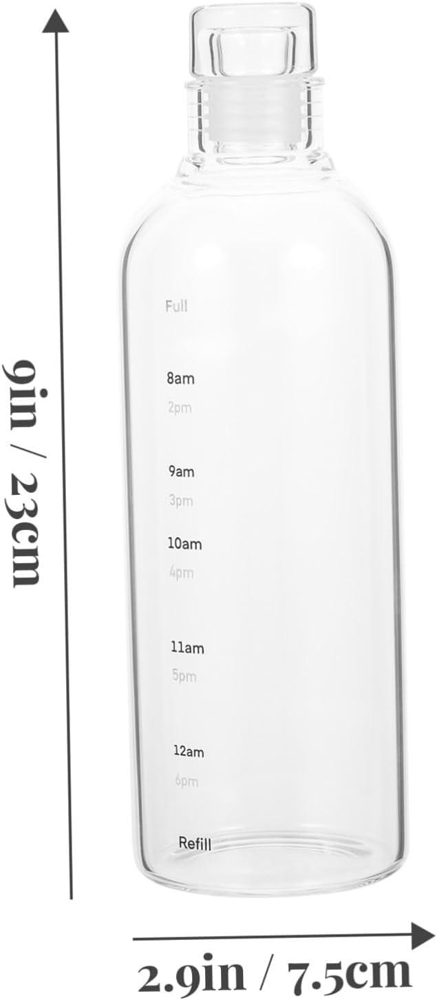 image:imageDidiseaon Bouteille Eau avec chelle de Gourde Sportive Transparente Rsistante Chaleur Capacit Importante pour Jus et Boissons Hydratantes