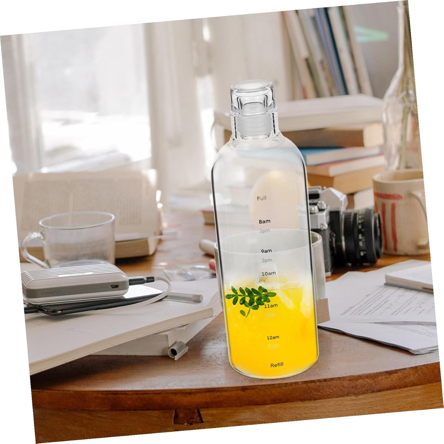 image:imageDidiseaon Bouteille Eau avec chelle de Gourde Sportive Transparente Rsistante Chaleur Capacit Importante pour Jus et Boissons Hydratantes