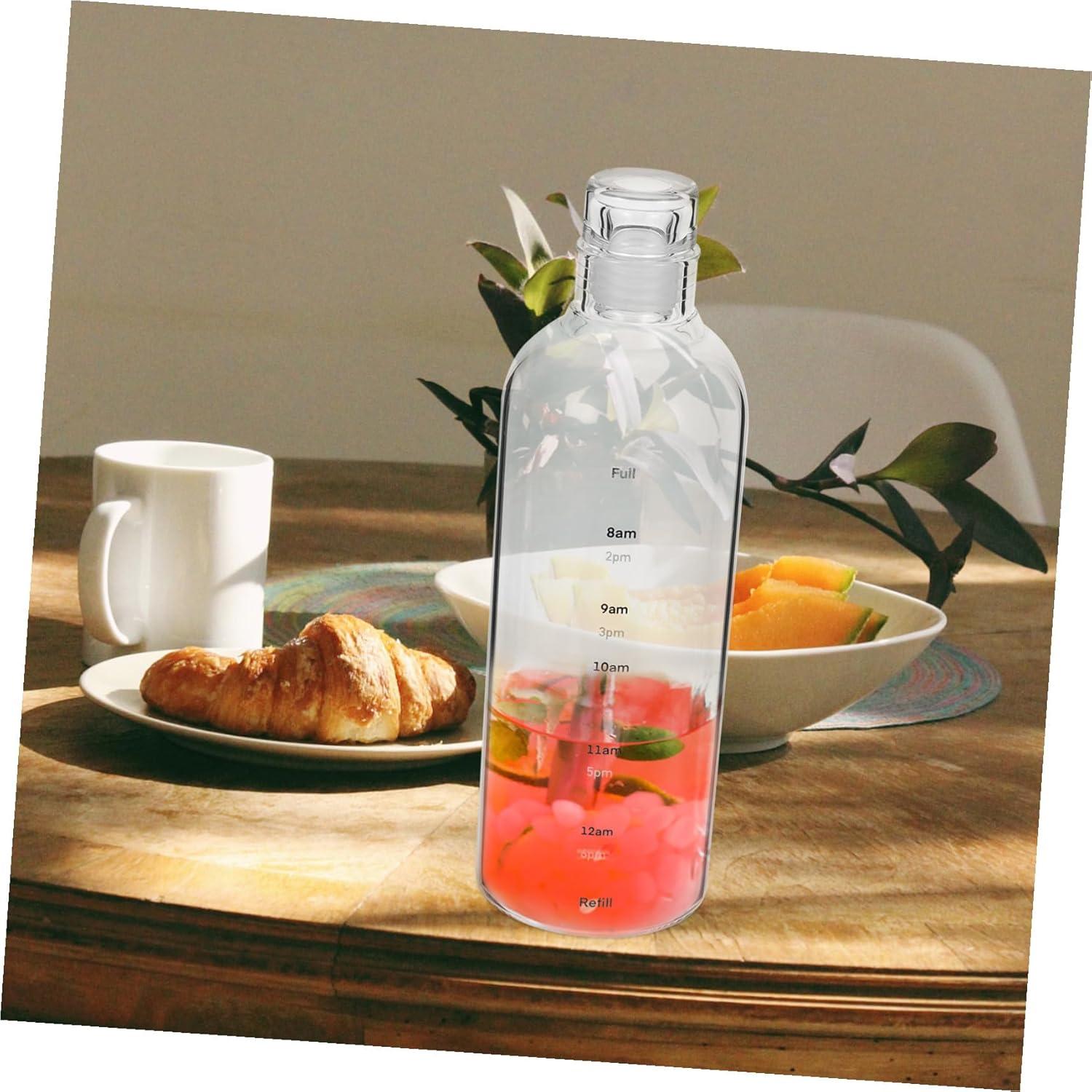 image:imageDidiseaon Bouteille Eau avec chelle de Gourde Sportive Transparente Rsistante Chaleur Capacit Importante pour Jus et Boissons Hydratantes