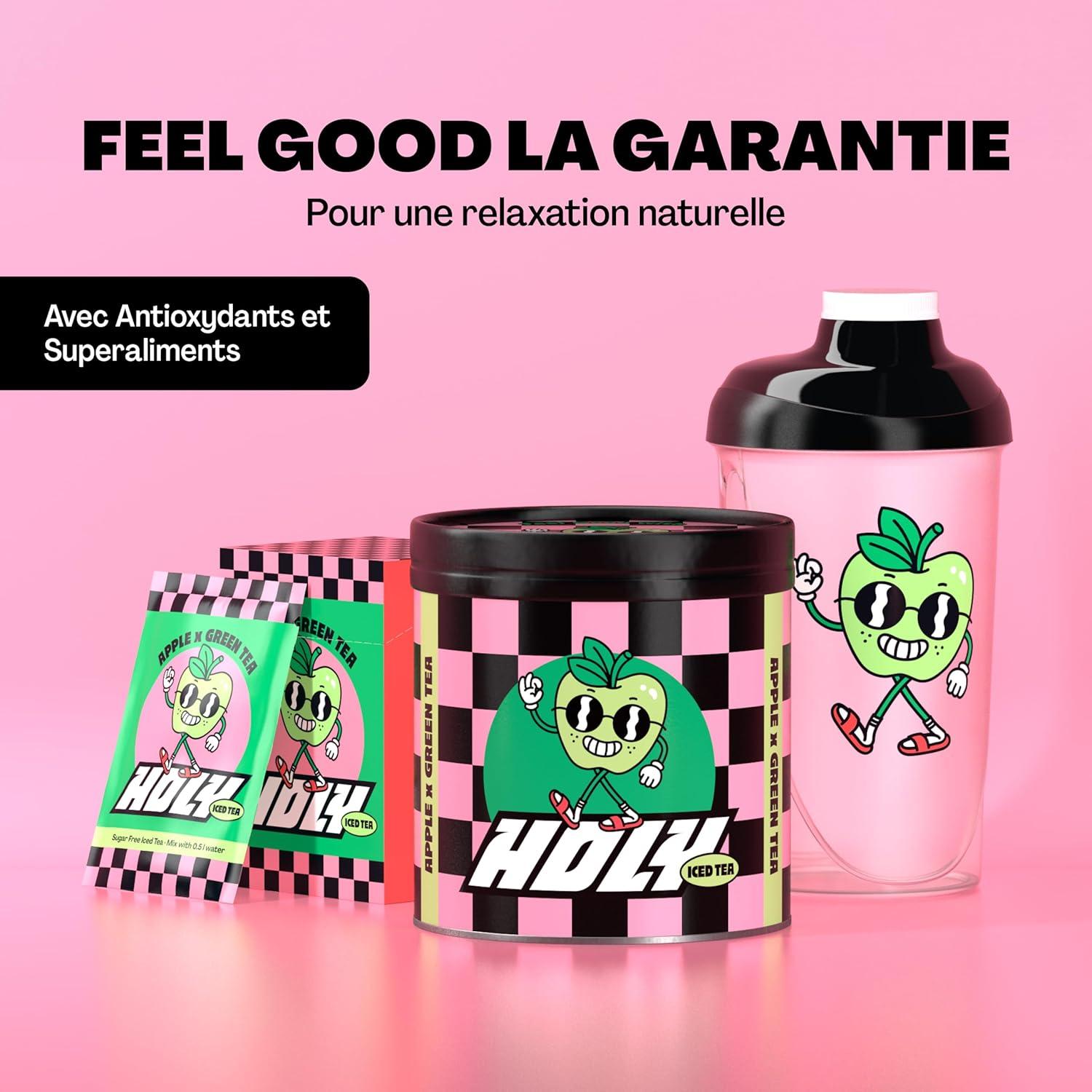image:imageHOLY Iced Tea Bote de 10 sachets Acai x Hibiscus avec poudre au got daai et dhibiscus 10 portions avec antioxydants Th glac sans sucre Vgtalien avec armes 100 naturelsPomme