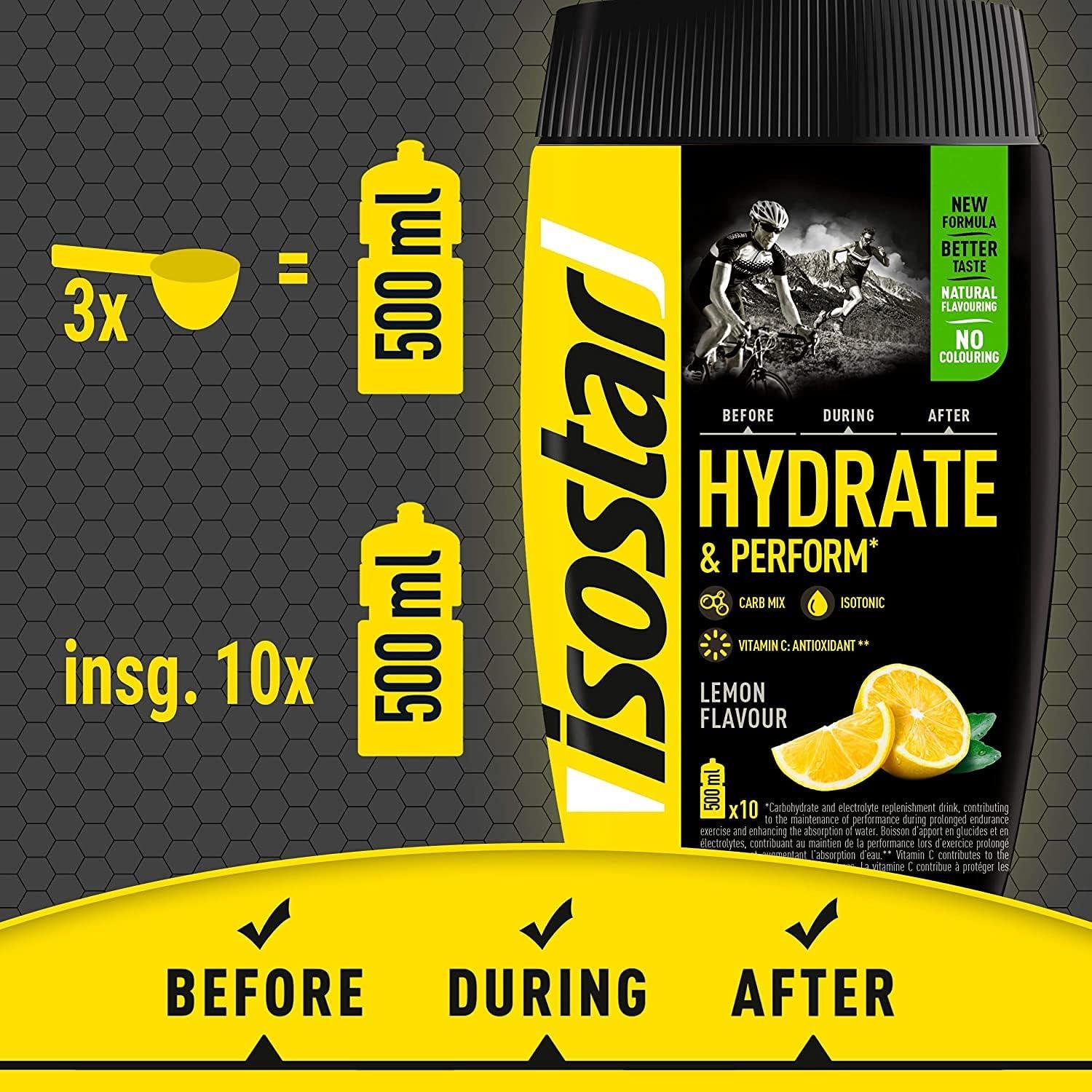 image:imageIsostar Hydrate ampamp Perform Iso Drink 400 g de poudre pour boisson isotonique Poudre dlectrolyte pour soutenir la performance sportive Orange bouteille de 05 litreAgrumes