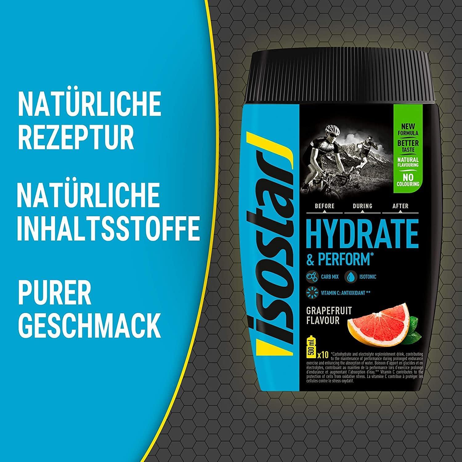 image:imageIsostar Hydrate ampamp Perform Iso Drink 400 g de poudre pour boisson isotonique Poudre dlectrolyte pour soutenir la performance sportive Orange bouteille de 05 litreRed Fruits pamplemousse orange et citron