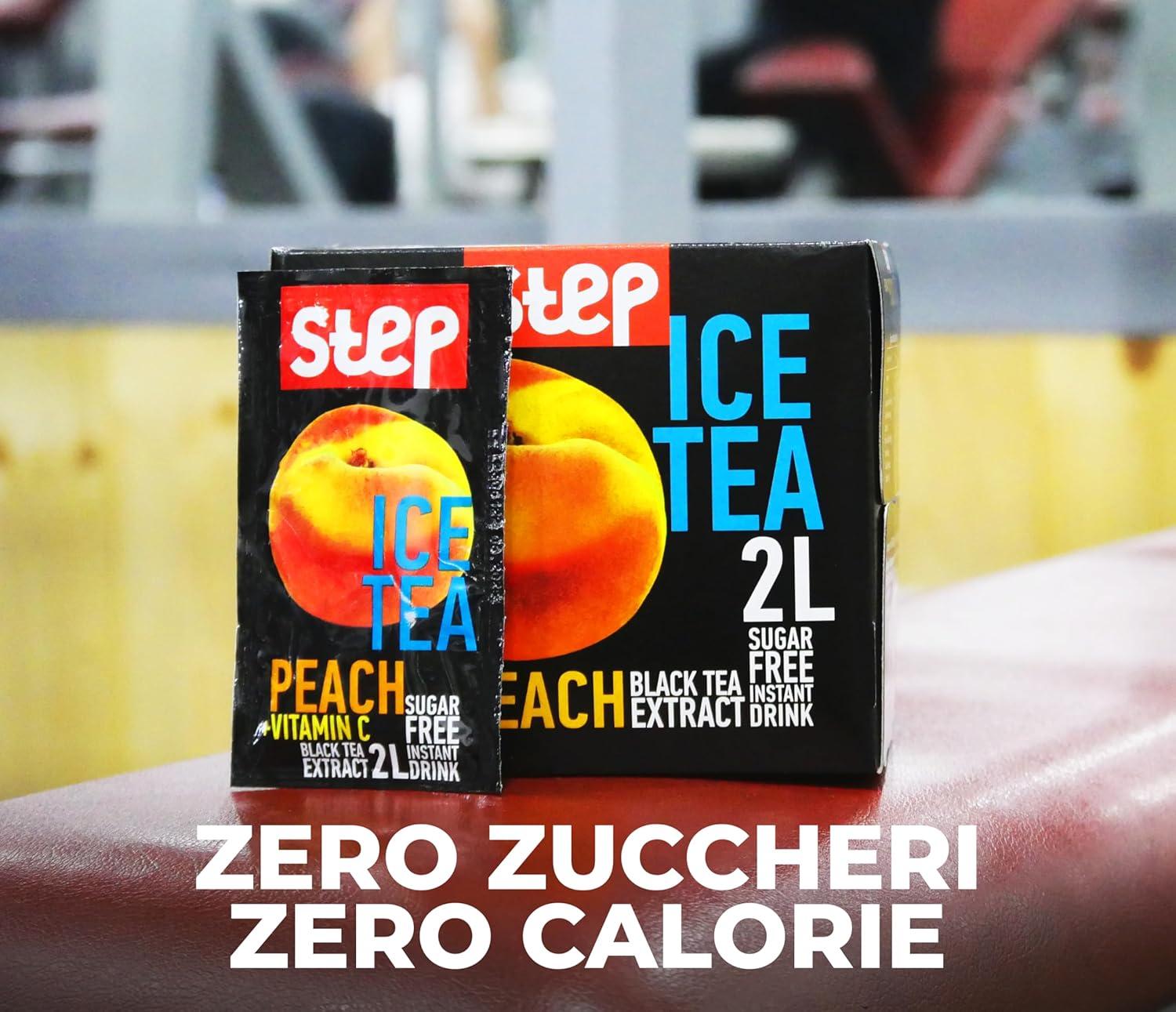 image:imageKENDY Step Aromatiseur deau sans sucre zro calorie prpar en poudre pour boisson instantane 24 sachets au got th la pche