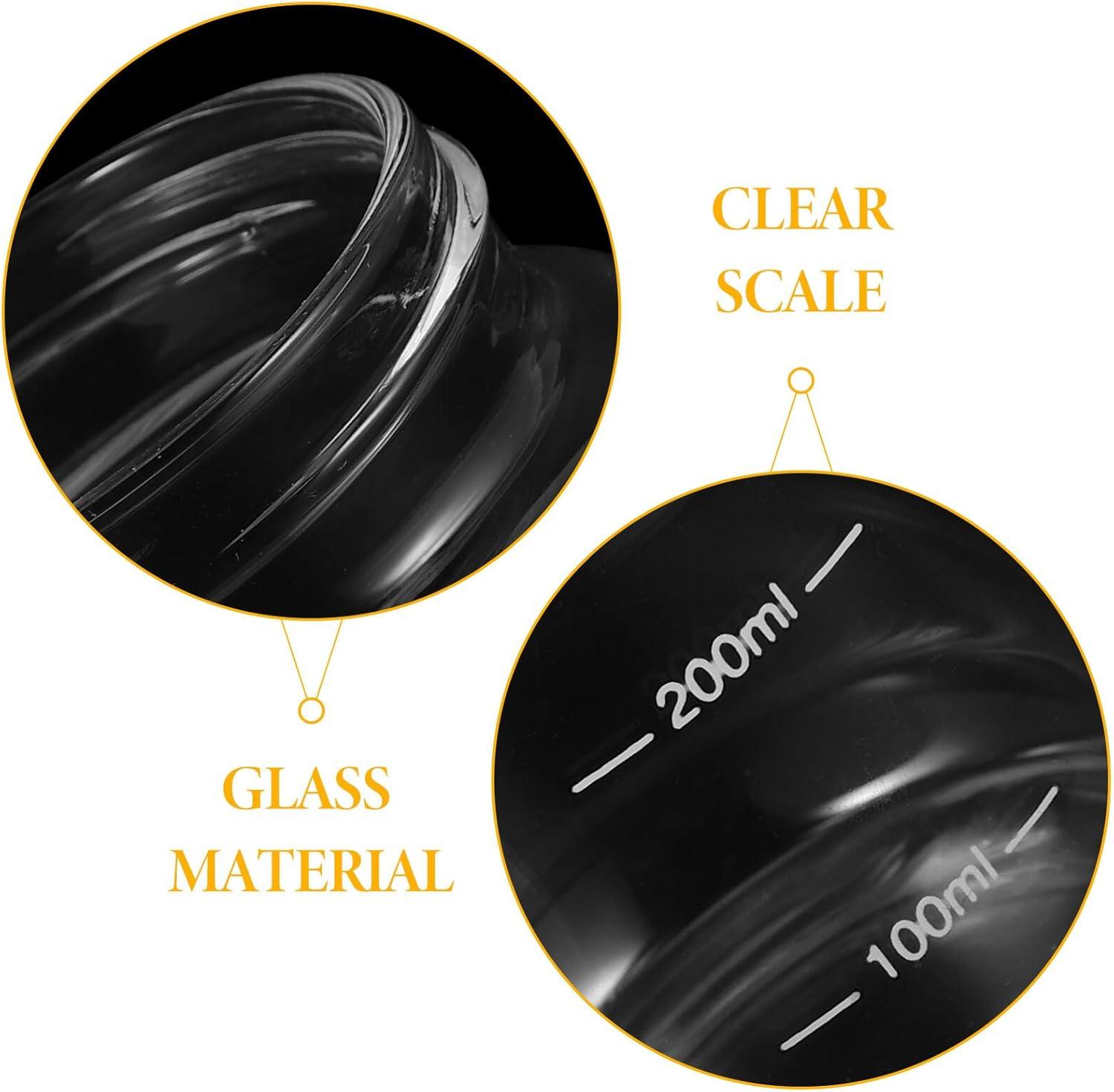 image:imageLurrose Bouteille Eau Verre Transparent avec Graduation Bouteille Sportive tanche pour Jus et Boissons Gourde Verre Borosilicate pour Usage Quotidien et Extrieur