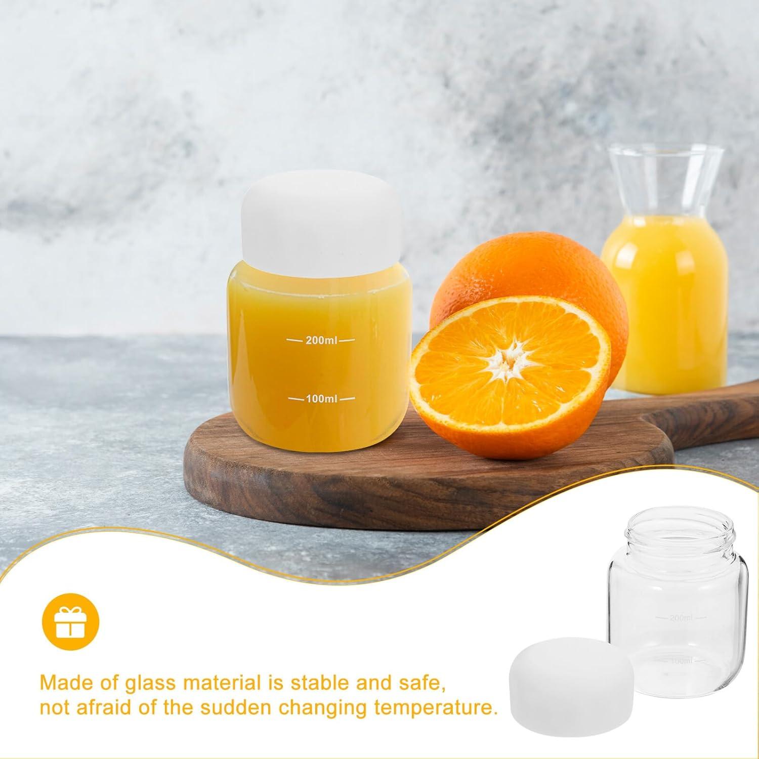 image:imageLurrose Bouteille Eau Verre Transparent avec Graduation Bouteille Sportive tanche pour Jus et Boissons Gourde Verre Borosilicate pour Usage Quotidien et Extrieur