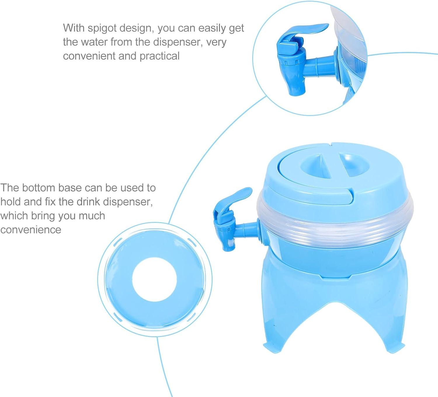 image:imageMikikit Distributeur de Boissons Pliable 35L avec Robinet et Base Stable Bouteille DEau Portable Bleue pour Activits Sportives en Extrieur Camping et Ftes