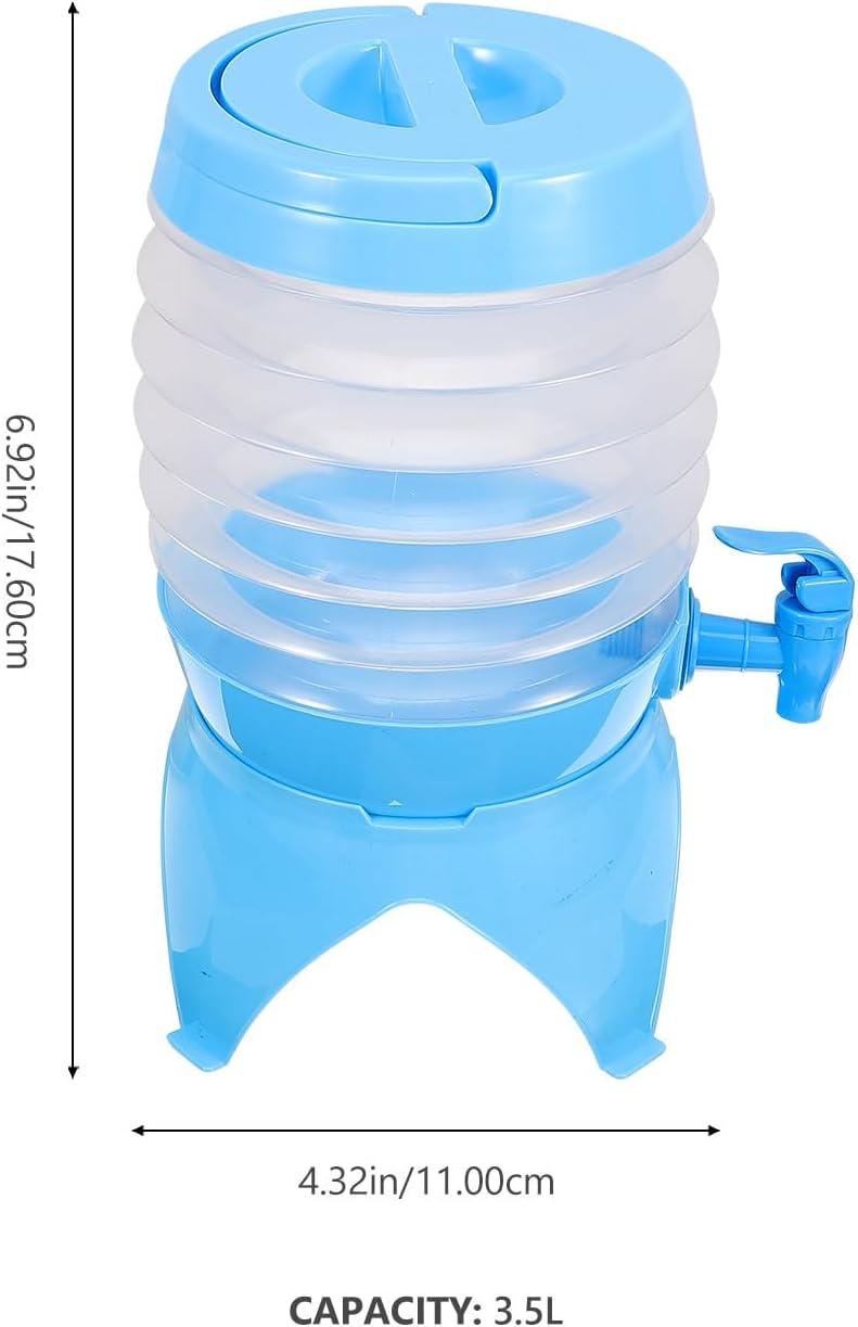 image:imageMikikit Distributeur de Boissons Pliable 35L avec Robinet et Base Stable Bouteille DEau Portable Bleue pour Activits Sportives en Extrieur Camping et Ftes