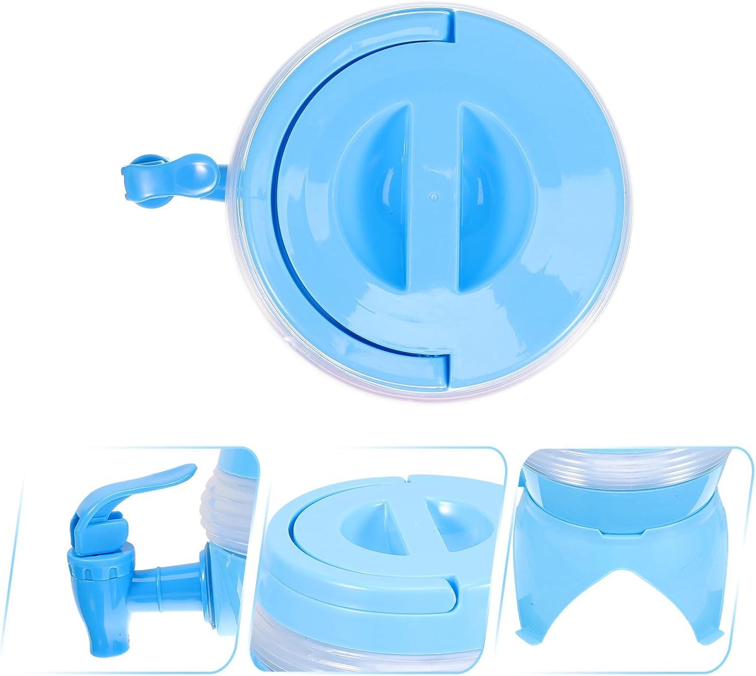 image:imageMikikit Distributeur de Boissons Pliable 35L avec Robinet et Base Stable Bouteille DEau Portable Bleue pour Activits Sportives en Extrieur Camping et Ftes