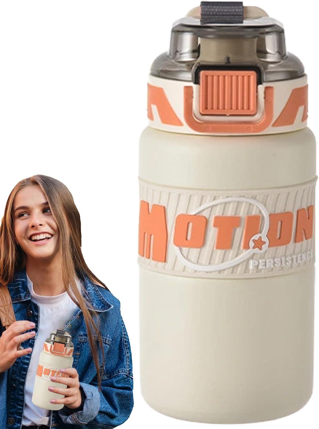 image:imageSollee Gourde dEau Sportive Gourde Isotherme 640 ml Bouteille dEau en Acier Inoxydable tanche Idale pour les Boissons les Voyages les tudiants la Randonne les Activits de Plein AirCrmeux