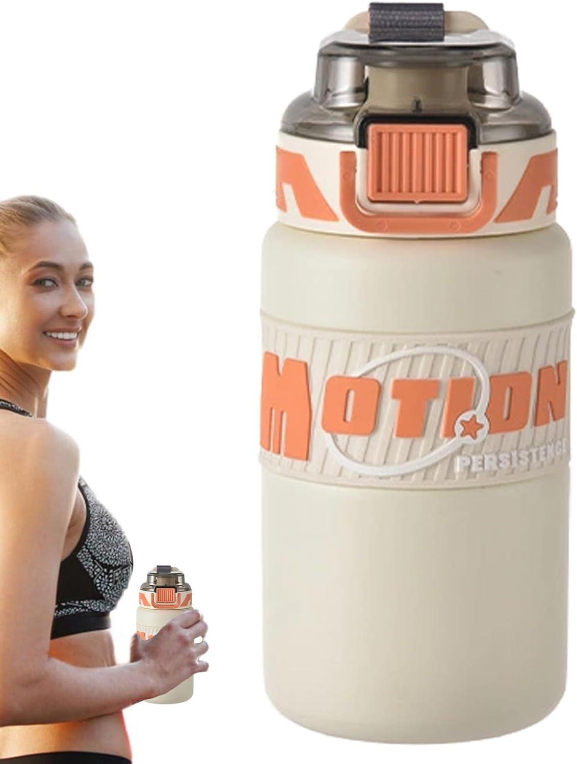 image:imageSollee Gourde dEau Sportive Gourde Isotherme 640 ml Bouteille dEau en Acier Inoxydable tanche Idale pour les Boissons les Voyages les tudiants la Randonne les Activits de Plein AirCrmeux